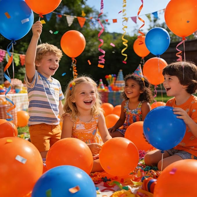 110pcs Orange Balloon 12 inch, Orange Latex Balloons for Birthday Party Baby Shower Wedding(with 2 Ribbons).