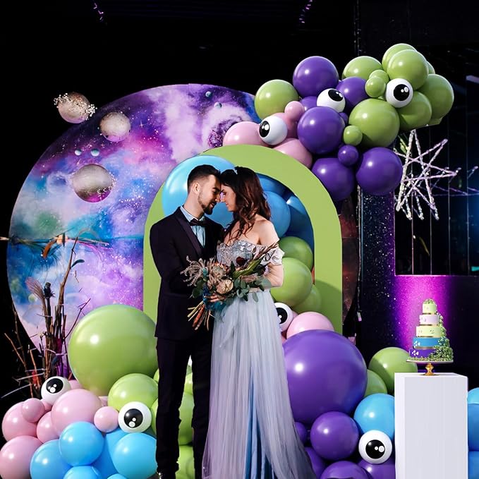 Blue Purple Balloons Arch for Kids Theme Party Decorations, Blue and Purple Balloons Garland Kit, Pink Green Latex Balloon for Boys Theme Birthday Baby Shower Party Decorations