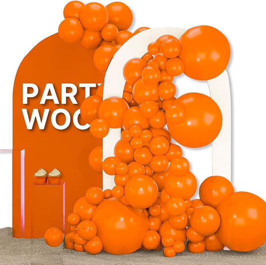 PartyWoo Orange Balloons 155pcs Different Sizes of 18 12 10 5 Inch Matte Fall Balloon Arch Kit Garland for Thanksgiving Halloween Little Cutie Baby Shower Birthday Party Decorations Orange-Y9