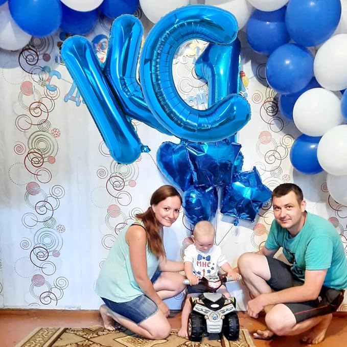 TONIFUL 40 Inch Large Blue Letter K Balloons Giant Alphabet Letter Balloons,Foil Mylar Big Balloons for 2026 Graduation Birthday Party Anniversary New Year Graduation Supplies Decorations