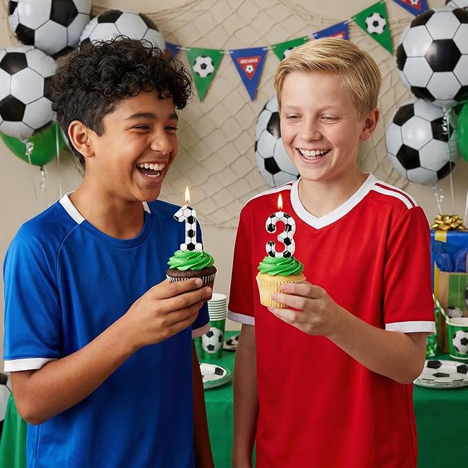 Soccer Number 13 Birthday Candle, 13th Birthday Candle Sport-Theme Cake Topper, Soccer Theme Party Decorations for Boys Girls, Party Supplies Birthday Gifts