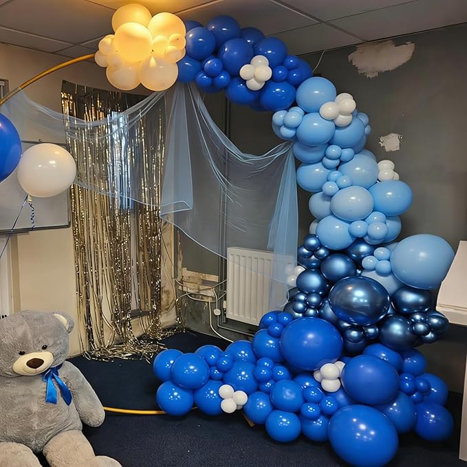 Blue Balloons Balloons Garland Arch Kit, Assorted Blue Balloons, Royal Blue and Light Blue Latex Balloons for Birthday, Baby Shower, Graduation Party Decorations