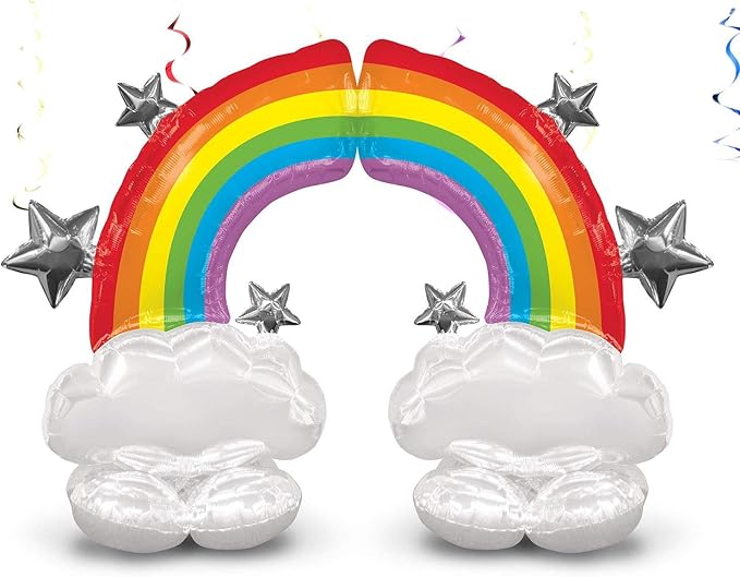 Anagram 4246211 Rainbow Airloonz Foil Mylar Party Balloon, 52", Multicolor, Pack of 1