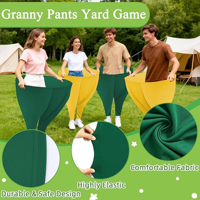 Granny Pants Yard Game Freaky Party Games Pants with Bouncy Balls and Air Pump Oversized Granny Pants Outdoor Game for Adults and Family Interactive Throwing Game for Group Gatherings