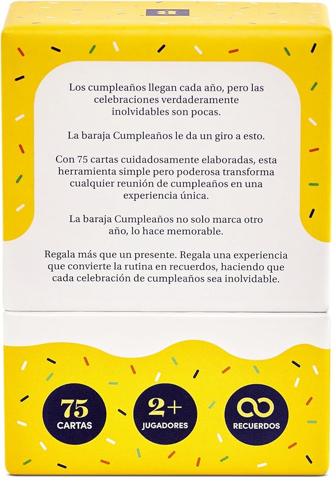 BestSelf Co. Baraja Cumpleaños – 75 Conversation Cards & Activities for Unforgettable Birthday Celebrations | Fun, Meaningful, and Engaging Party Game for Friends, Couples, Family | Spanish Version