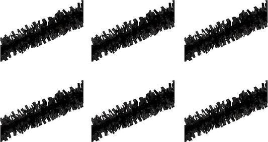 Beistle 6 Piece Black Tissue Paper Festooning Garlands Hanging Decorations For New Year's Eve Birthday Party Supplies And Parade Floats