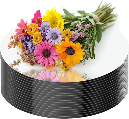 16Pack Round Mirror Centerpieces, 2mm, 6inch Acrylic Circle Mirrors Table Plates Candle Plate for Centerpieces Decorations, Mirrors Tray Candle Plate for Wedding Centerpieces, Wall Decor, Crafts