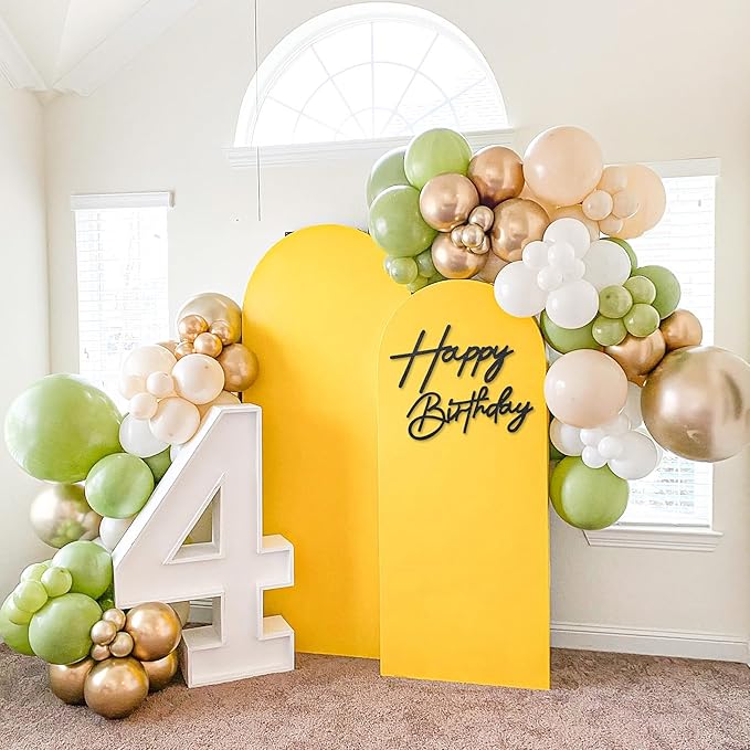 Happy Birthday Sign for Backdrop - Glitter Happy Birthday Felt Letter Sign for Balloon Arch Birthday Party Balloon Arch Backdrop Decorations for Birthday Party Baby Shower - Glitter Black