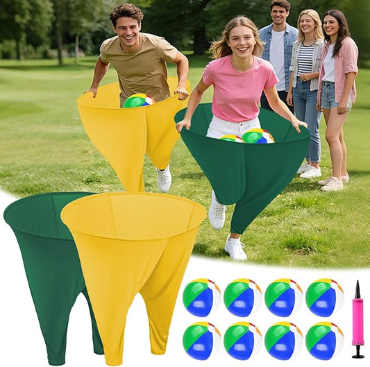 Granny Pants Yard Game Giant Granny Pants Outdoor Game Includes Bouncy Balls & Air Pumps Hilarious Outdoor Games for Adults and Family Backyard Gatherings Beach Games Team-Building Activities