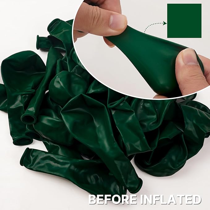 PartyWoo Dark Green Balloons 99pcs Different Sizes of 36 18 12 10 5 Inch Emerald Hunter Forest Green Balloon Arch Kit for Birthday Christmas Graduation Dinosaur Jungle Party Decorations Green-Y56