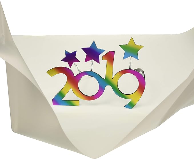 Amscan 250883 2019 Star Glasses, 5 2/5" x 7 2/5", Multicolor