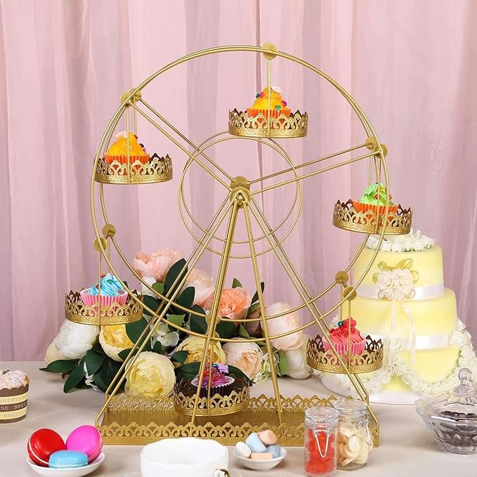 Efavormart 2 Sets of Large Metallic Gold Bird Cage Wedding Centerpiece Table Party Decor All Occasions - 9",13" Tall