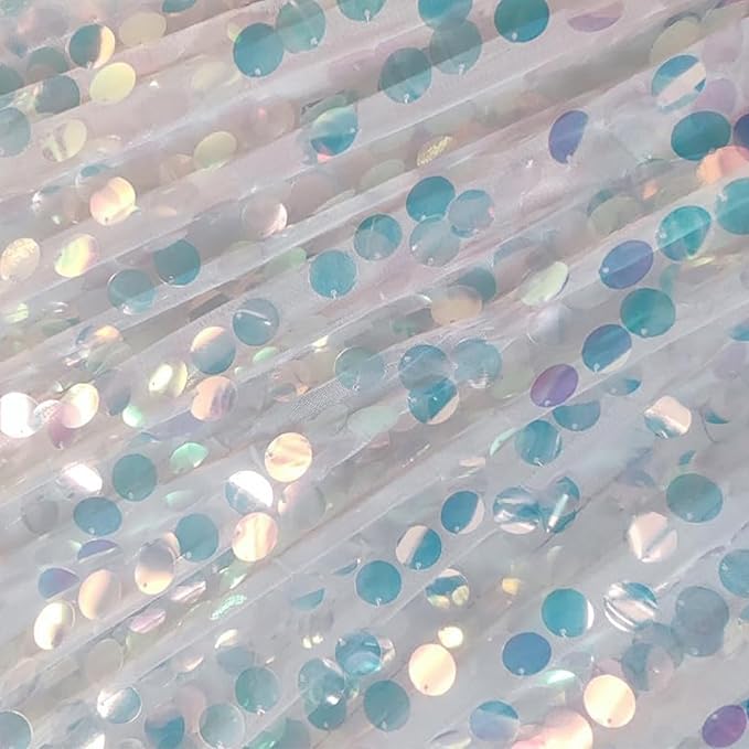 HH 9x8FT Iridescent Big Sequin Backdrop Curtains, Sequin Photo Backdrop Curtain Panels, Shimmer Photography Backdrop for Wedding Party Christmas Decoration