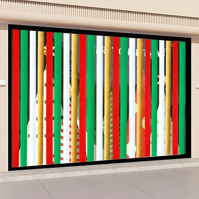 PheiLa Christmas Party Supplies, 4 Rolls Red Green White Gold Crepe Paper Streamers for Wedding Birthday Baby Bridal Shower Home Party Backdrop Decorations, 1.77 Inch x 82 Ft/Roll, 328ft