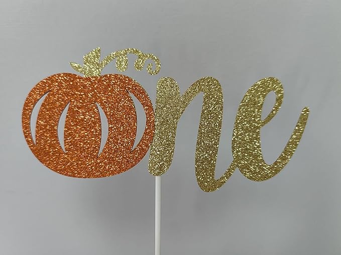 Pumpkin One Cake Topper Little Pumpkin 1st Birthday Cake Topper for Pumpkin 1st Birthday Cake Decorations