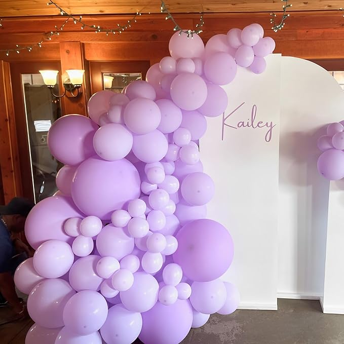 Voircoloria 110pcs Pastel Purple Balloons 12inch Light Purple Latex Party Balloons for Graduation, Easter, Wedding, Birthday, Bridal Shower, Rainbow Party, Baby Shower, Anniversary Party Decorations