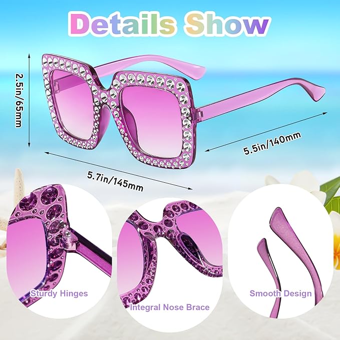 10 Pack Mixed Styles Trendy Retro Sunglasses for Women/Men Party Favors Sungasses Costume Accessories Eyewear Set