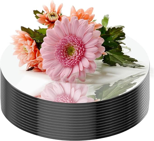 16Pack Round Mirror for Table Centerpieces, 2mm, 10inch Mirrors Tray Candle Plate for Centerpieces Decorations, Circle Mirrors Table Plates Candle Plate for Wedding Centerpieces, Wall Decor, Crafts