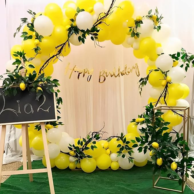 Voircoloria 110pcs Yellow Balloons 12inch Yellow Latex Party Balloons for Graduation, Wedding, Birthday, Gender Reveal, Baby Shower, Anniversary, Sunflower and Honeybee Theme Party Decorations
