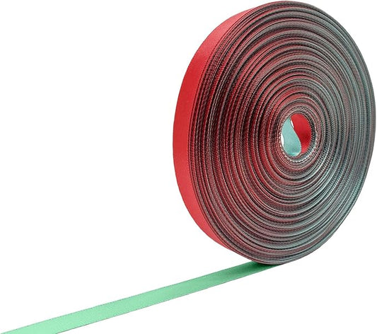 3/8 Ribbon, Red & Tif Blue Two-Tone Double Faced Satin Ribbon for Gift Wrapping, Flower Bouquet, Bow, Hair, Wedding, DIY Crafts, Holiday Party Decorations, 30 Yards Total