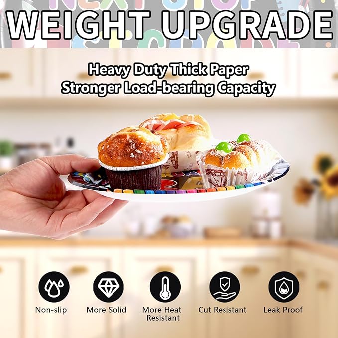 200Pcs Kindergarten Graduation Party Decorations Pre-k Graduation Plates and Napkins Tableware Sets for Kids Preschool Kindergarten Graduation Class of 2026 Elementary Celebration Supplies Serves 50