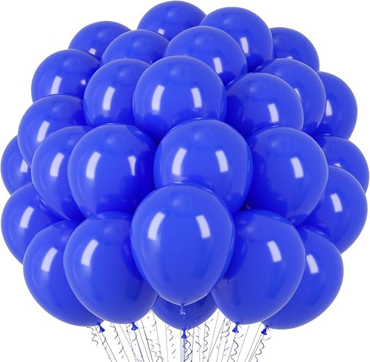 Voircoloria Royal Blue Balloons, 66pack 12inch Blue Latex Party Balloons for Graduation, Wedding, Birthday, Baby Shower, Gender Reveal, Anniversary Party Decorations