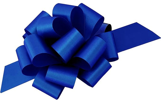 Royal Blue Decorative Gift Pull Bows - 5" Wide, Set of 10, Police Support, 4th of July, Baby Shower, Birthday, USA, Veterans Day, Christmas Tree