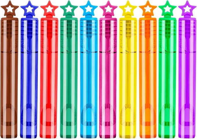 230 Pcs 10 Colors Star Bubble Wands,Bubbles Wand for Kids,Bulk, Perfect for Birthday, Wedding,Summer Outdoor Toys,Goody Bags Stuffer Bubbles,Carnival Prize,Party Favors