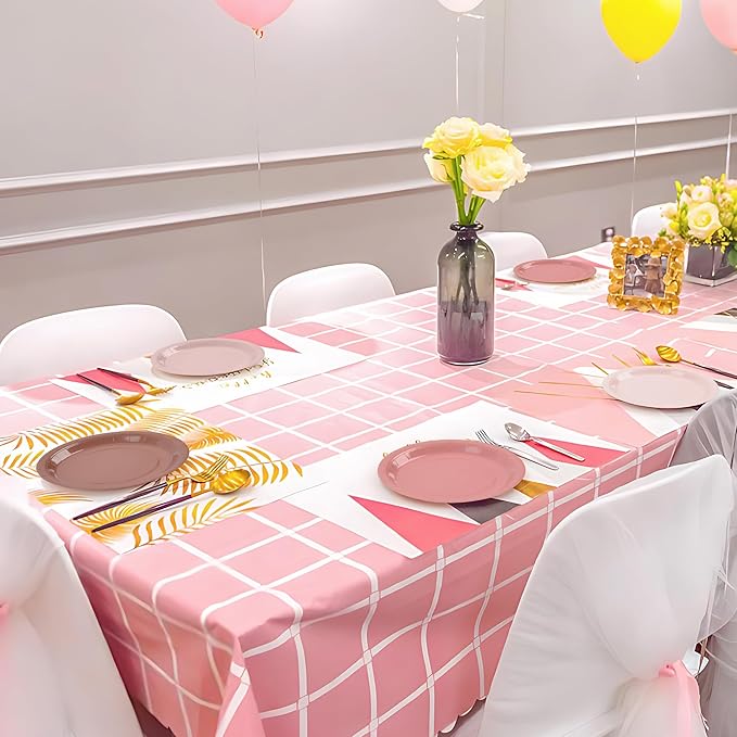 AimFun 24 Pcs Dusty Pink Paper Plates 7Inch Gradient Pink Party Plates 4 Colors Disposable Round Dessert Plates for Coquette Birthday Wedding Bridal Shower Party Supplies