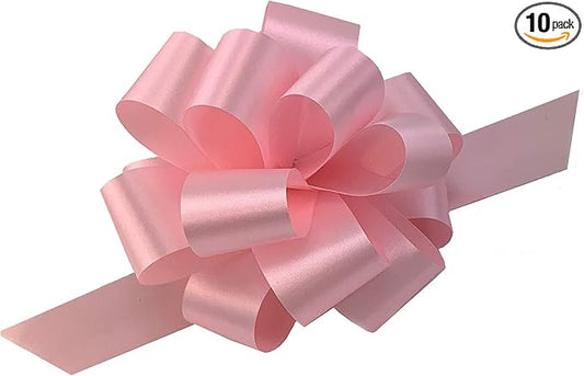 Rose Petal Pink Pull Bows - 5" Wide, Set of 10, Easter, Spring, Valentine's Day, Mother's Day, Wedding Bows, Gender Reveal, Baby Shower, Breast Cancer Awareness, Gift Wrap, Garland, Picnic, Birthday