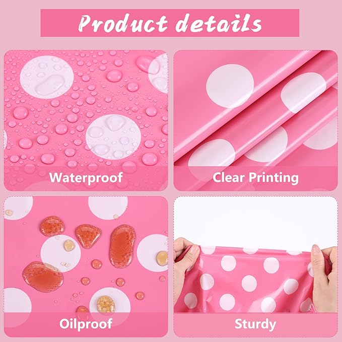 Kesfey 3 Packs Minnie Mouse Tablecloth 54 x 108 Inch Pink Polka Dot Table Cloths Disposable Plastic Pink Waterproof Picnic Table Covers Pink and White Dots Minnie Tablecover for Birthday Party