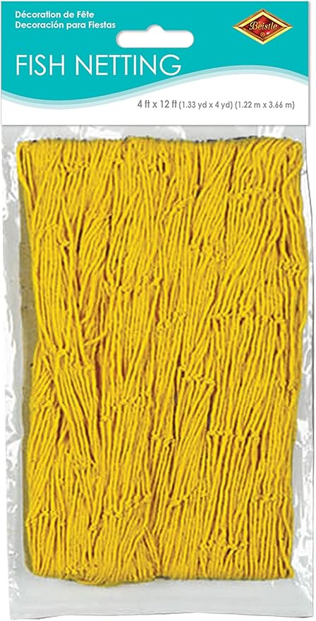 Fish Netting (Yellow) Party Accessory (1 Count) (1/Pkg)