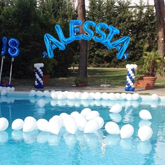 TONIFUL 40 Inch Large Blue Letter S Balloons Giant Alphabet Letter Balloons,Foil Mylar Big Balloons for 2026 Graduation Birthday Party Anniversary New Year Graduation Supplies Decorations