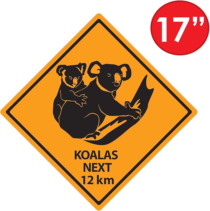 Beistle 54306 Outback Road Sign Cutouts-4 Pcs, 14'' 13'' .1'', Yellow/Black