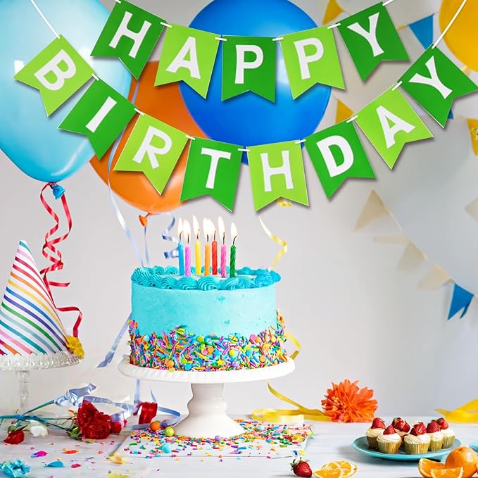Happy Birthday Banner Party Banner Birthday Hanging Decoration for Women Men Girls Boys Adults Pets Party Backdrop Wall Decor Party Supplies