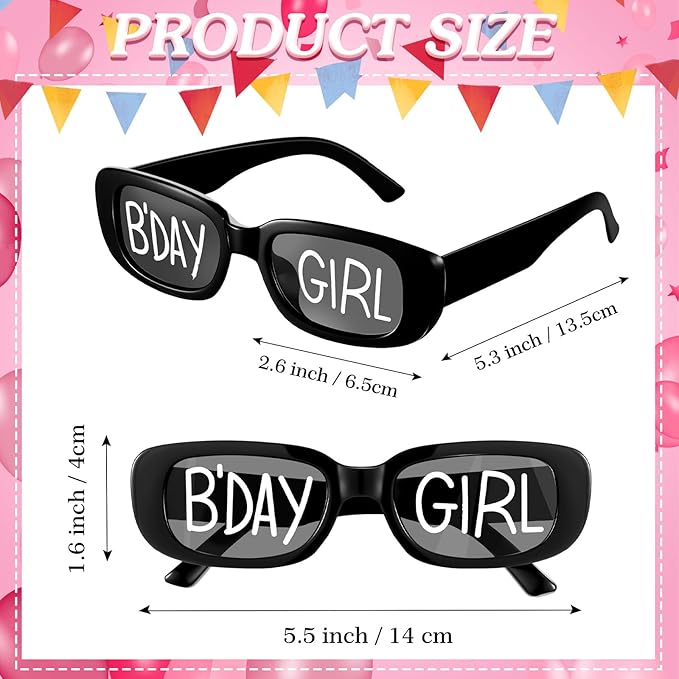 Cuffbow 12 Pairs Happy Birthday Sunglasses Novelty Photo Booth Props for Birthday Party Beach Pool Party Decor