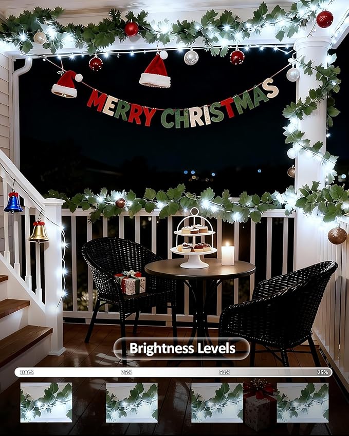 Outdoor String Lights, 328FT 1000 LED Fairy Lights, IP65 Waterproof Outside with Remote, 8 Lighting Modes Dimmable Timer Hanging LED Lamp for Camping Garden Patio Christmas Decor Yard Fence Tree