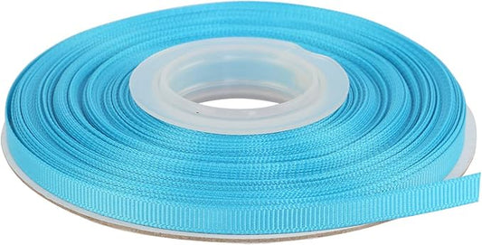 Ribbonitlux 1/4" Wide Solid Grosgrain Ribbon 25 Yards (340-Turquoise）, Set for Gift Wrapping, Party Decor, Sewing Applications, Wedding and Craft
