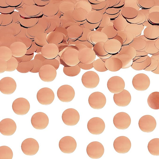 ONLYKXY 15gram Glitter Table Confetti Decor Scatter Bless Confetti Grad Party Decor for Congrats College Graduation Birthday Wedding Party Chocolate Favor Envelope Decal (Rose Gold Round)