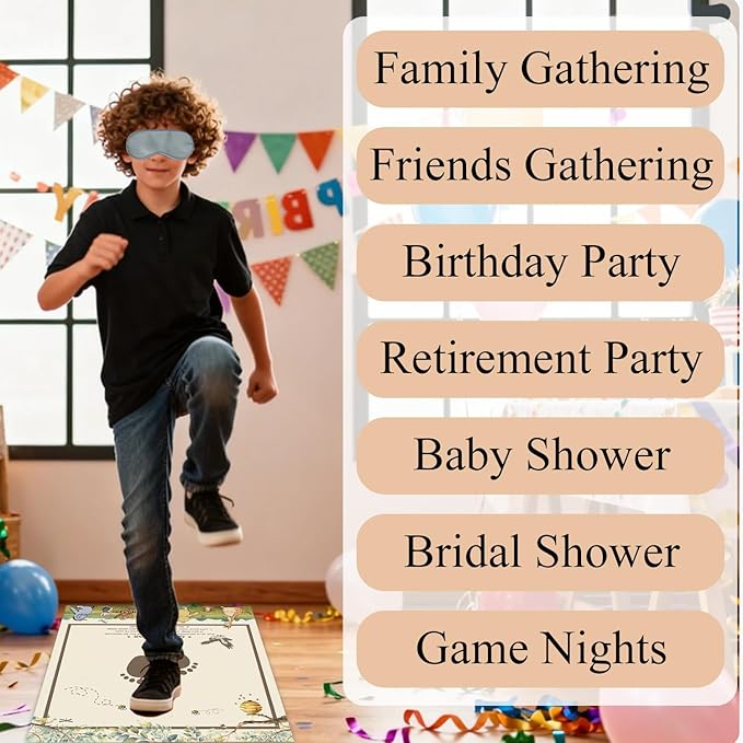 Bear Baby Shower Party Games, Blindfold 60-Second Challenge Party Game for Kids Adults, Indoor Outdoor Group Activity, Baby Shower Party Decorations, Game for Gender Reveal Birthday Retirement