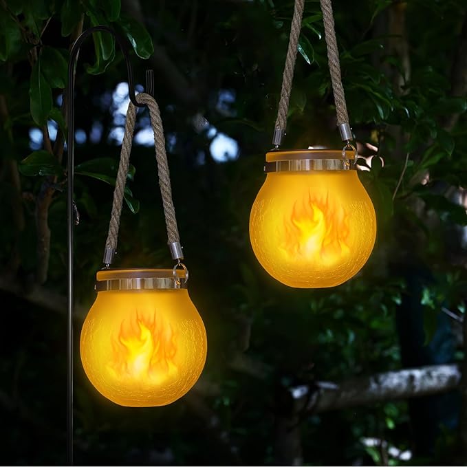 Solar Lanterns Outdoor Waterproof Hanging - Solar Lantern Garden Decor, Lanterns Lights for Backyard Porch Patio Table Yard Balcony Lawn Pathway
