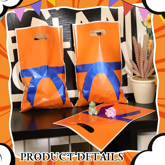 Eccliy 30 Pcs Dragon Birthday Party Decoration Cartoon Anime Dragon Candy Gift Bags for Theme Party Decorations Goodie Supplies