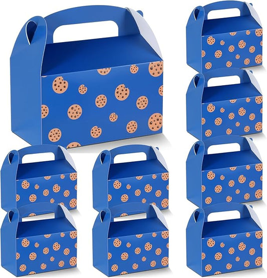 Marspark 24 Pack Cookies Cartoon Birthday Party Supplies, Paper Gift Boxes, Cartoon Candy Treat Boxes for Birthday Party Decorations(Cookie Pattern)