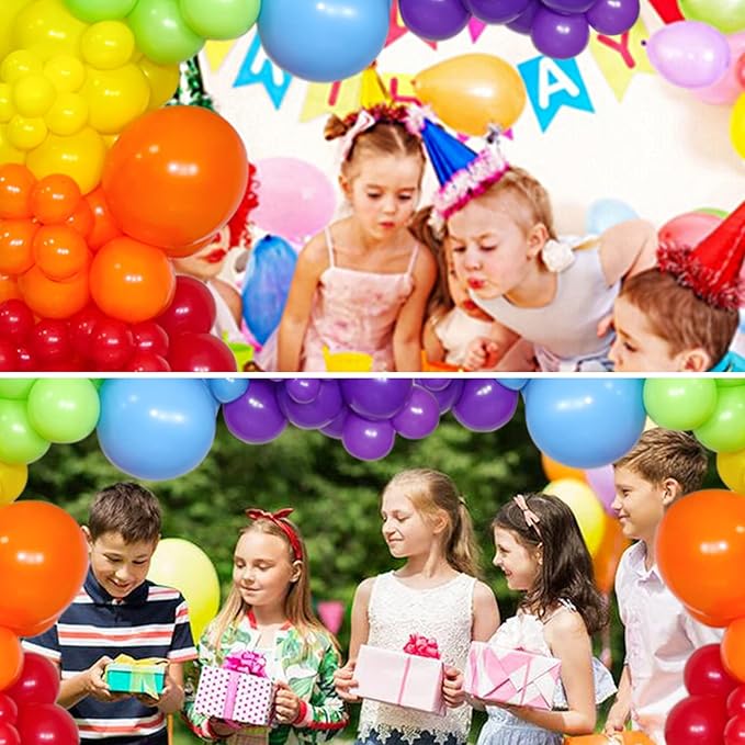 Rainbow Balloon Arch Kit 111Pcs 18 12 5 Inch Latex Colorful Party Balloons Garland for Birthday Baby Shower Wedding Engagement Anniversary Christmas Party Decorations