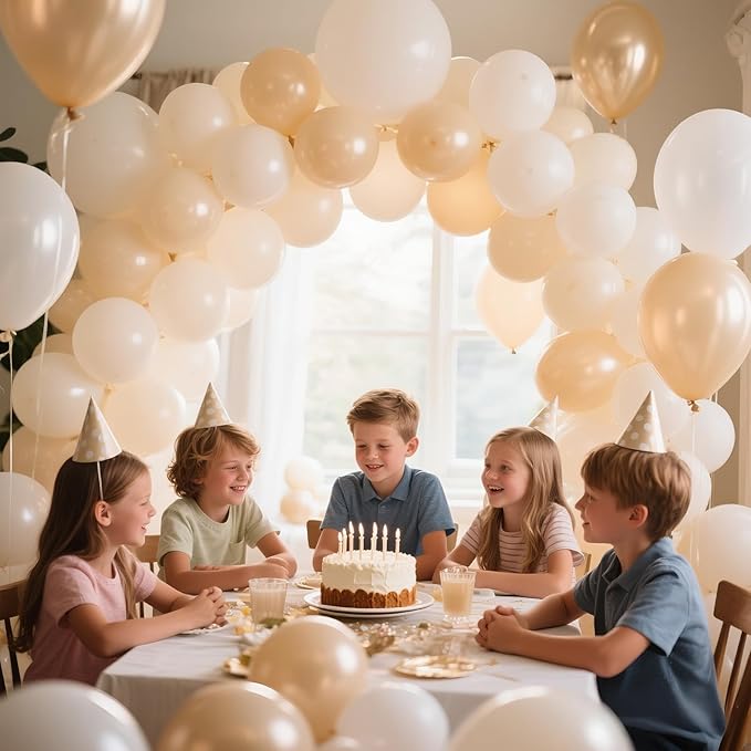 Sand White Balloon Arch Kit 111Pcs 18 12 5 Inch Latex Party Balloons Garland for Birthday Baby Shower Wedding Engagement Anniversary Christmas Party Decorations
