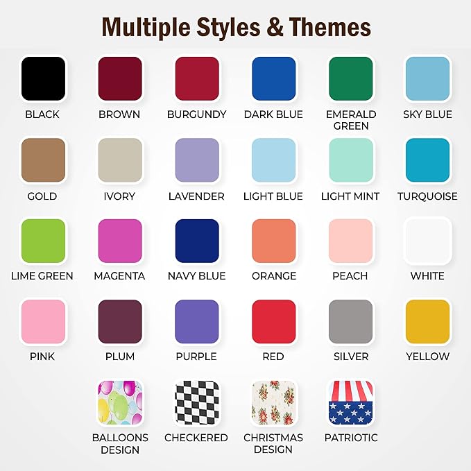 Exquisite Party Solids 6-Pack Premium Plastic Tablecloth 54in. x 108in. Rectangle Plastic Table Cover - Teal