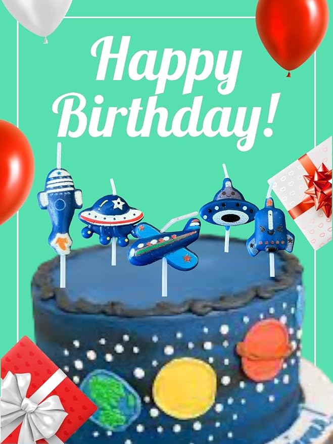 Birthday Cake Candles (Space)