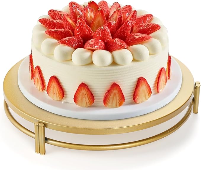 yarlung 3 Pack Gold Cake Stands, 8/10/12 Inch Metal Cupcake Display Stands Dessert Trays, Table Decoration Cookies Serving Plates for Wedding, Birthday, Party, 3 Sizes