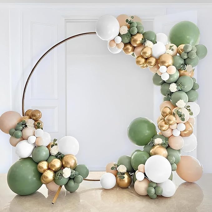 Voircoloria 90pack Sage Green Balloons Different Size 18/12/10/5 Inch Olive Green Balloon Garland Arch Kit for Graduation, Wedding, Birthday, Bridal Shower, Baby Shower, Anniversary Party Decorations