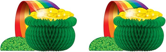 Beistle 2 Piece Pot O Gold Centerpieces St Patrick's Day Decorations Tableware